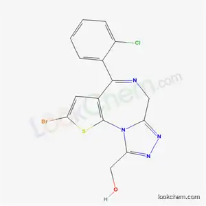 Molecular Structure of 62551-41-1 ([2-bromo-4-(2-chlorophenyl)-6H-thieno[3,2-f][1,2,4]triazolo[4,3-a][1,4]diazepin-9-yl]methanol)