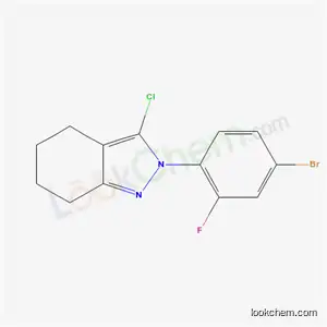 Molecular Structure of 63419-00-1 (2-(4-bromo-2-fluorophenyl)-3-chloro-4,5,6,7-tetrahydro-2H-indazole)
