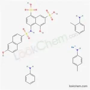 1,7-나프탈렌디술폰산, 5-히드록시-4-[[(6-히드록시-2-나프탈레닐)술포닐]아미노]-, 디아조화 아닐린, o- 및 p-톨루이딘, 나트륨염과 결합