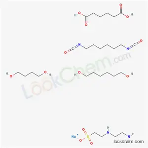 헥산 디오 산, 1,4- 부탄디올, 1,6- 디이 소시 아네 이토 헥산 및 1,6- 헥산 디올과의 중합체, 2-[(2- 아미노 에틸) 아미노] 에탄 술폰산 변형, 나트륨 염