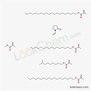2-프로펜산, 2-메틸-, 에이코실 에스테르, 1-에테닐-2-피롤리디논 중합체, 헥사데실 2-메틸-2-프로페노에이트, 이소데실 2-메틸-2-프로페노에이트, 메틸 2-메틸-2-프로페노에이트 및 옥타데실 2-메틸-2-프로페노에이트