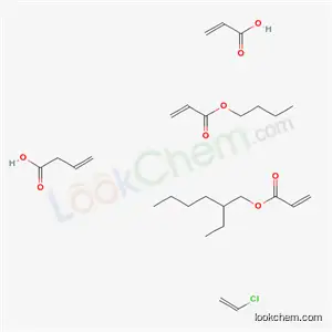 2-프로펜산, 부틸 2-프로페노에이트, 클로로에텐, 에테닐 아세테이트 및 2-에틸헥실 2-프로페노에이트와 중합체