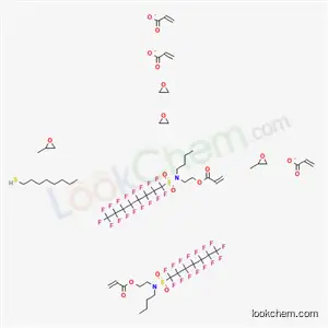 2-프로펜산, 2-[부틸[(헵타데카플루오로옥틸)술포닐]아미노]에틸 에스테르, 2-[부틸[(펜타데카플루오로헵틸)술포닐]아미노]에틸 2-프로페노에이트 함유 텔로머, m