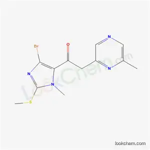 1-[4-bromo-1-methyl-2-(methylsulfanyl)-1H-imidazol-5-yl]-2-(6-methylpyrazin-2-yl)ethanone