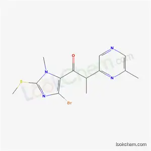 1-[4-bromo-1-methyl-2-(methylsulfanyl)-1H-imidazol-5-yl]-2-(6-methylpyrazin-2-yl)propan-1-one