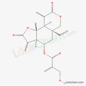 Molecular Structure of 21871-10-3 (2-Hydroxymethylpropenoic acid [(3aR,9aβ,9bα)-decahydro-5aβ-vinyl-3,9-bis(methylene)-2,8-dioxo-2H-furo[2,3-f][2]benzopyran-4β-yl] ester)