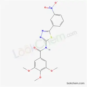 Molecular Structure of 4636-87-7 (3,4,5-trimethoxy-N-[5-(3-nitrophenyl)-1,3,4-thiadiazol-2-yl]benzamide)