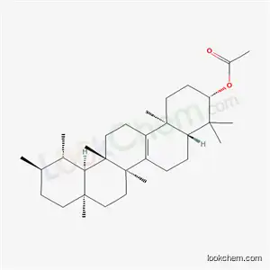 Molecular Structure of 18541-62-3 ((3S,4aR,6bS,8aR,11R,12S,12aR,12bS,14bS)-4,4,6b,8a,11,12,12b,14b-octamethyl-1,2,3,4,4a,5,6,6b,7,8,8a,9,10,11,12,12a,12b,13,14,14b-icosahydropicen-3-yl acetate)