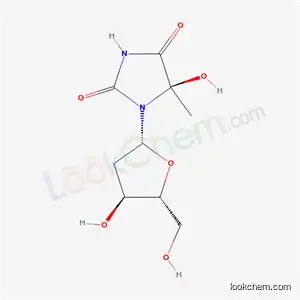 Molecular Structure of 38716-09-5 ((5R)-1-(2-deoxy-beta-D-erythro-pentofuranosyl)-5-hydroxy-5-methylimidazolidine-2,4-dione)