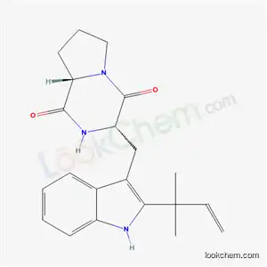 Molecular Structure of 34610-68-9 ((3S,8aα)-3β-[[2-(1,1-Dimethyl-2-propenyl)-1H-indol-3-yl]methyl]-1,2,3,4,6,7,8,8a-octahydropyrrolo[1,2-a]pyrazine-1,4-dione)