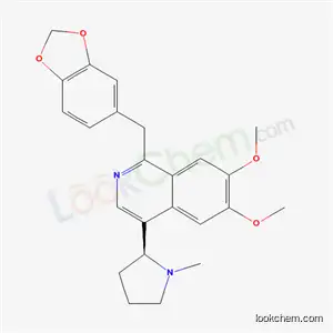 Molecular Structure of 53912-94-0 (1-(1,3-Benzodioxol-5-ylmethyl)-6,7-dimethoxy-4-[(2S)-1-methylpyrrolidin-2-yl]isoquinoline)