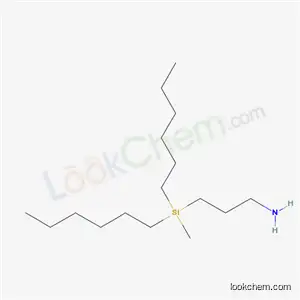 Molecular Structure of 35501-28-1 (3-[dihexyl(methyl)silyl]propan-1-amine)