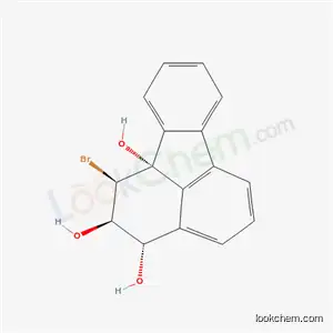 Molecular Structure of 83311-76-6 ((1R,2R,3S,10bR)-1-bromo-2,3-dihydrofluoranthene-2,3,10b(1H)-triol)