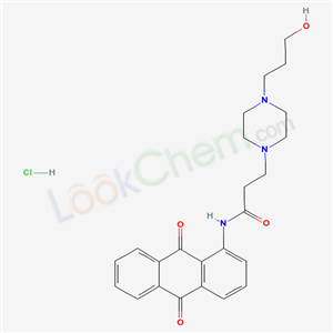 N-(9,10-dioxo-9,10-dihydroanthracen-1-yl)-3-[4-(3-hydroxypropyl)piperazin-1-yl]propanamide hydrochloride (1:1)