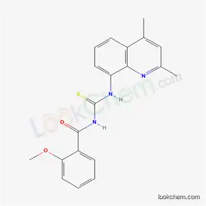 Molecular Structure of 5891-73-6 (N-[(2,4-dimethylquinolin-8-yl)carbamothioyl]-2-methoxybenzamide)