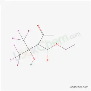 Molecular Structure of 680-09-1 (2-Acetyl-3-hydroxy-4,4,4-trifluoro-3-(trifluoromethyl)butyric acid ethyl ester)
