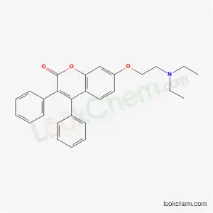 Molecular Structure of 1762-91-0 (7-[2-(diethylamino)ethoxy]-3,4-diphenyl-2H-chromen-2-one)