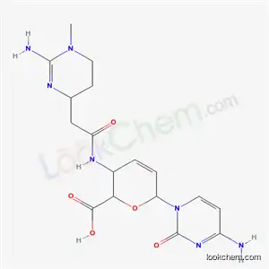 Molecular Structure of 2005-98-3 (1-(4-Amino-2-oxo-1(2H)-pyrimidinyl)-4-[[[(4S)-1,4,5,6-tetrahydro-2-amino-1-methylpyrimidin-4-yl]acetyl]amino]-1,2,3,4-tetradeoxy-β-D-erythro-2-hexenopyranuronic acid)
