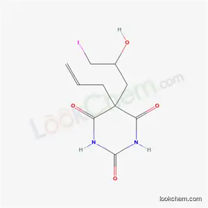 Molecular Structure of 3258-52-4 (5-(2-hydroxy-3-iodopropyl)-5-(prop-2-en-1-yl)pyrimidine-2,4,6(1H,3H,5H)-trione)
