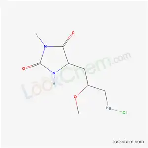 Molecular Structure of 3367-30-4 (5-[3-[Chloromercurio(II)]-2-methoxypropyl]-3-methylhydantoin)