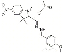 2-[[(4-メトキシフェニル)メチルヒドラゾノ]メチル]-1,3,3-トリメチル-5-ニトロ-3H-インドリウム?アセタート