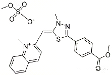 2-[[5-[4-(メトキシカルボニル)フェニル]-3-メチル-1,3,4-チアジアゾール-2(3H)-イリデン]メチル]-1-メチルキノリニウム?(硫酸メチル)アニオン
