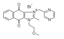 YM155(SepantroniumBromide);1H-Naphth[2,3-d]imidazolium,4,9-dihydro-1-(2-methoxyethyl)-2-methyl-4,9-dioxo-3-(2-pyrazinylmethyl)-,bromide(1:1)