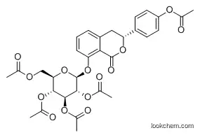 Molecular Structure of 113270-98-7 ((3R)-Hydrangel 8-O-glucoside pentaacetate)