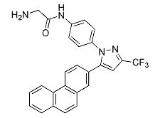 OSU-03012(AR-12);2-amino-N-(4-(5-(phenanthren-2-yl)-3-(trifluoromethyl)-1H-pyrazol-1-yl)phenyl)acetamide