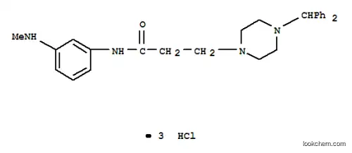 1- 피페 라진 프로판 아미드, 4- (디 페닐 메틸) -N- (3- (메틸 아미노) 페닐)-, 염산염, 수화물 (2 : 6 : 1)