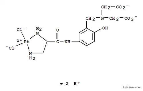 디클로로-(4-히드록시-3-(메틸렌이미노디아세트산)페닐-(2',3'-디아미노프로피온아미드))백금(II)