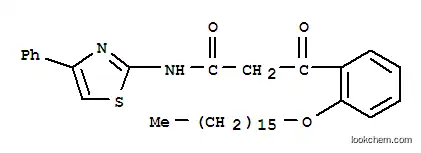 2-(ヘキサデシルオキシ)-β-オキソ-N-(4-フェニルチアゾール-2-イル)ベンゼンプロパンアミド