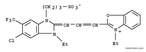 2-[3-[[5-クロロ-3-エチル-1,3-ジヒドロ-1-(3-スルホナトプロピル)-6-(トリフルオロメチル)-2H-ベンゾイミダゾール]-2-イリデン]-1-プロペニル]-3-エチルベンゾオキサゾール-3-イウム