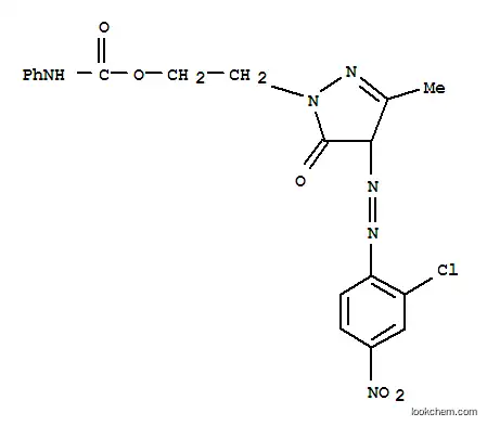 4-(2-クロロ-4-ニトロフェニルアゾ)-2,4-ジヒドロ-5-メチル-2-[2-(フェニルアミノカルボニルオキシ)エチル]-3H-ピラゾール-3-オン