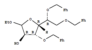 (3R,4R,5R)-4-(Benzyloxy)-5-((R)-1,2-bis(benzyloxy)ethyl)-2-ethoxytetrahydrofuran-3-ol
