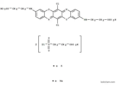 에탄올, 2,2-6,13-디클로로-3,10-비스2-(술포옥시)에틸아미노트리페노디옥사진디일비스(술포닐)비스-, 비스(황산수소)(에스테르), 칼륨나트륨염
