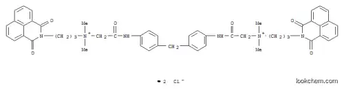 1H-벤츠[de]이소퀴놀린-2(3H)-프로판아미늄, N,N'-[메틸렌비스[4,1-페닐렌이미노(2-옥소-2,1-에탄디일)]]비스[N,N-디메틸 -1,3 ,XNUMX-디옥소-, 디클로라이드