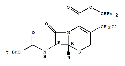 (6R,7R)-Benzhydryl7-((tert-butoxycarbonyl)amino)-3-(chloromethyl)-8-oxo-5-thia-1-azabicyclo[4.2.0]oct-2-ene-2-carboxylate