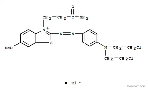 3-(3-アミノ-3-オキソプロピル)-2-[[4-[ビス(2-クロロエチル)アミノ]フェニル]アゾ]-6-メトキシベンゾチアゾール-3-イウム?クロリド