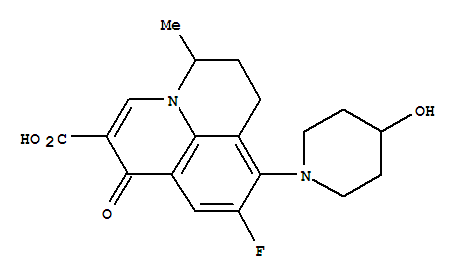 Nadifloxacin;OPC-7251;9-Fluoro-8-(4-hydroxypiperidin-1-yl)-5-methyl-1-oxo-6,7-dihydro-1H,5H-pyrido[3,2,1-ij]quinoline-2-carboxylicacid