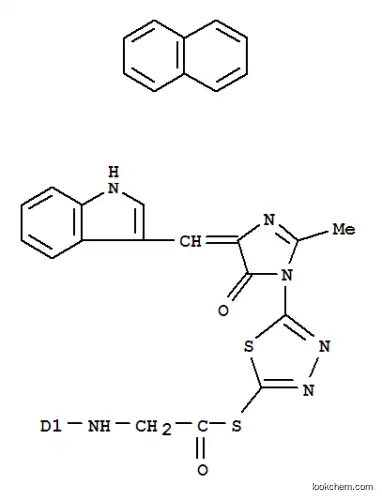 에탄 티 오산, (나프 탈 레닐 아미노)-, S- (5- (4,5- 디 하이드로 -4-((1H- 인돌 -3- 일) 메틸렌) -2- 메틸 -5- 옥소 -1H- 이미 다졸 -1- yl) -1,3,4- 티아 디아 졸 -2- 일) 에스테르