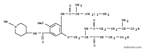 글리신, N-(S-(2-((2,5-디아미노-1-옥소펜틸)아미노)-4-메톡시-5-(((1-메틸-4-피페리디닐)아미노)카르보닐)페닐)- NL-감마-글루타밀-L-시스테인 l)-, (S)-