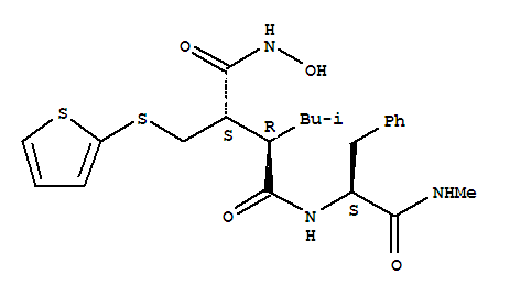 Batimastat(BB-94);N4-hydroxy-N1-[(1S)-2-(methylamino)-2-oxo-1-(phenylmethyl)ethyl]-2-(2-methylpropyl)-3-[(2-thienylthio)methyl]-,(2R,3S)-