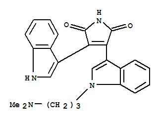 GF109203X;GO6850;BisindolylmaleimideI;1H-Pyrrole-2,5-dione,3-[1-[3-(dimethylamino)propyl]-1H-indol-3-yl]-4-(1H-indol-3-yl)-