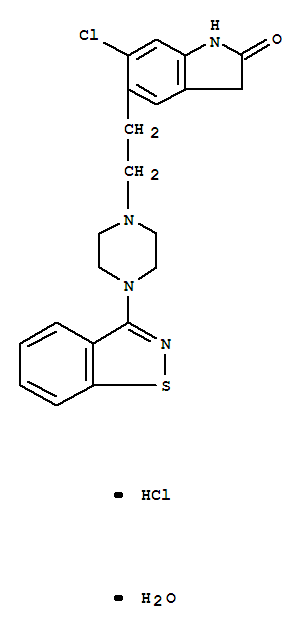 5-[2-[4-(1,2-Benzisothiazol-3yl)-1-piperazinyl]ethyl]-6-chloro-1,3-dihydro-2H-indol-2-onehydrochloride