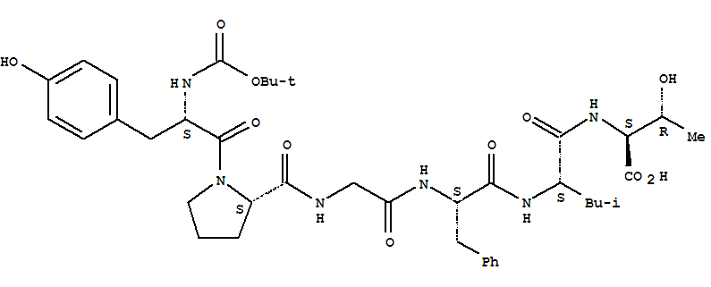 L-Threonine,N-[N-[N-[N-[1-[N-[(1,1-dimethylethoxy)carbonyl]-L-tyrosyl]-L-prolyl]glycyl]-L-phenylalanyl]-L-leucyl]-