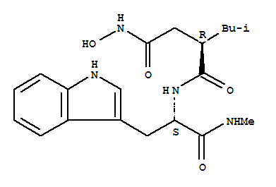 Ilomastat(GM6001,Galardin);Butanediamide,N4-hydroxy-N1-[(1S)-1-(1H-indol-3-ylmethyl)-2-(methylamino)-2-oxoethyl]-2-(2-methylpropyl)-,(2R)-