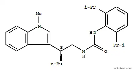 (+)-N (sup 1)-(2,6- 디 이소 프로필 페닐) -N (sup 2)-(2- (1- 메틸 -3- 인돌 릴) h 엑실) 우레아