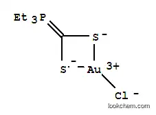 금(+3) 양이온, 트리에틸포스포라닐리덴메탄디티올레이트, 염화물