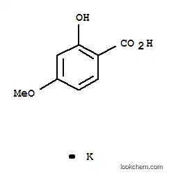 Molecular Structure of 152312-71-5 (Benzoic acid,2-hydroxy-4-methoxy-, potassium salt (1:1))